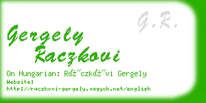 gergely raczkovi business card